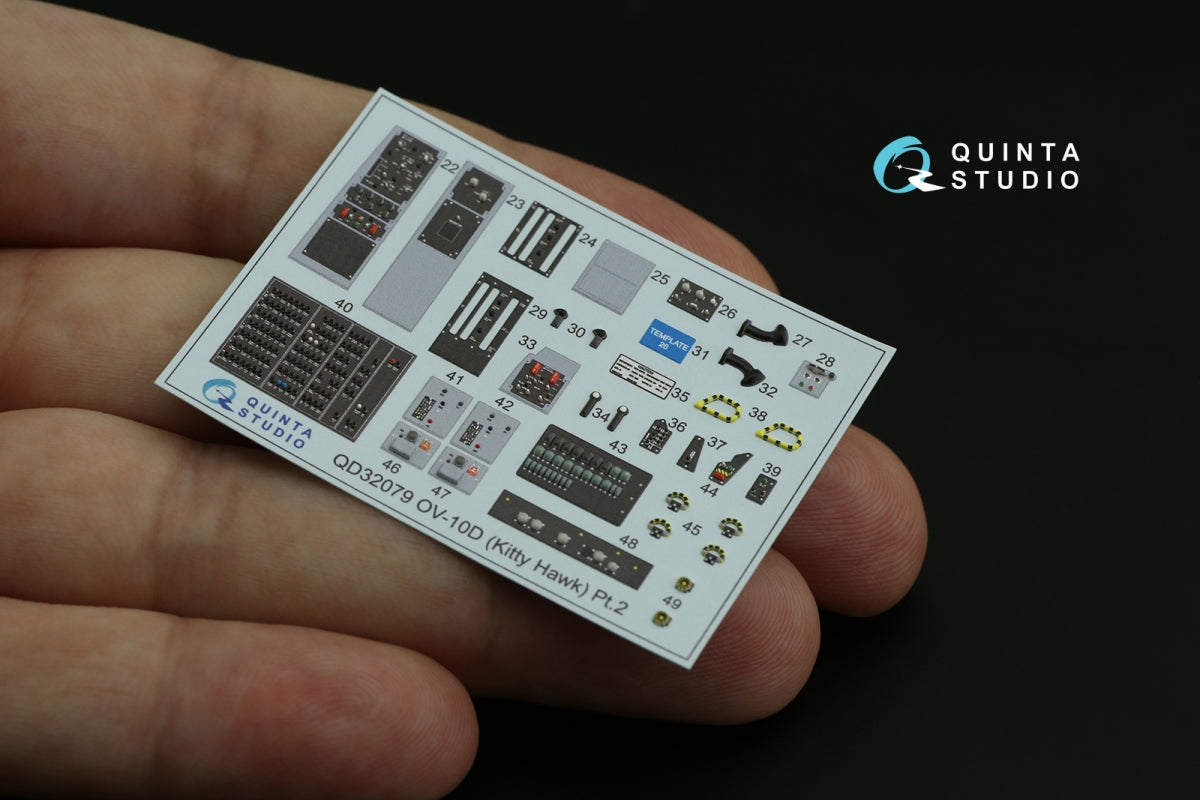 Quinta Studio QD32079 OV-10D 3D-Printed &amp;amp; coloured Interior on decal paper (KittyHawk) 1/32 – Bild 6