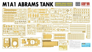 Rye Field Model 5120 M1A1 ABRAMS TANK Ukraine Update Version with Workable Tracks 1/35 – zdjęcie 3
