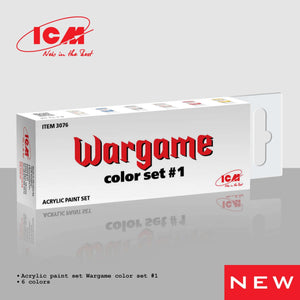 ICM 3076 Acrylic paints set for Wargame #1 12 ml х 6