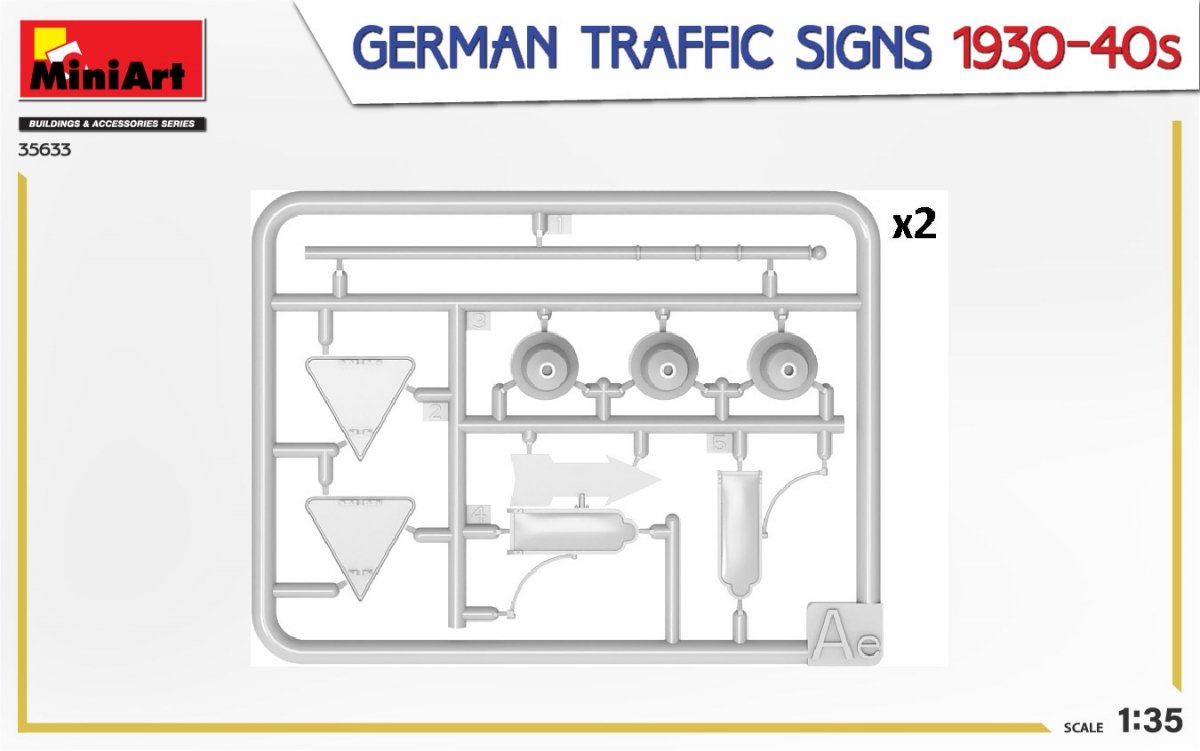 MiniArt 35633 SIGNAUX DE SIGNALISATION ALLEMAND ANNÉES 1930-40 1/35 – image 5