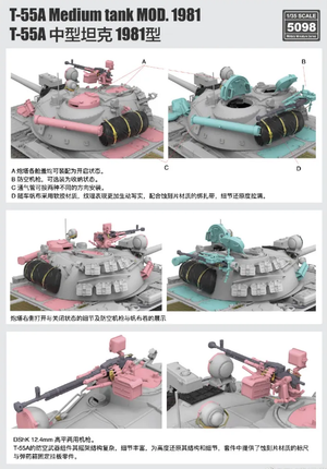 Rye Field Model 5098 T-55A Medium Tank Mod. 1981 with workable track links 1/35 – imagen 4