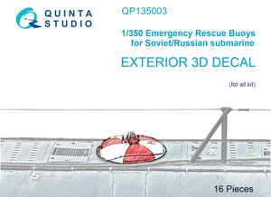 Bouées de sauvetage d&amp;#39;urgence Quinta Studio QP135003 pour sous-marin soviétique/russe 1/350
