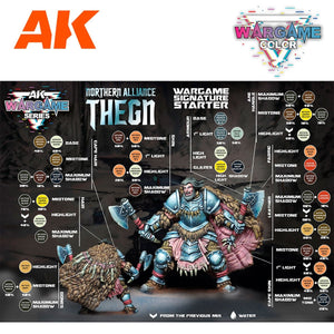 AK Interactive AK11771 NORTHERN ALLIANCE THEGN – WARGAME STARTER SET – 14 COLORS &amp;amp; 1 FIGURE – immagine 4