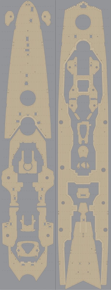 Pontos 35017WD1 DKM Printz Eugen Wooden Deck set 1/350