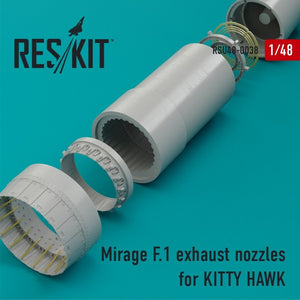 RESKIT RSU48-0038 Buses d&amp;#39;échappement Mirage F.1 pour maquette Kitty Hawk 1/48
