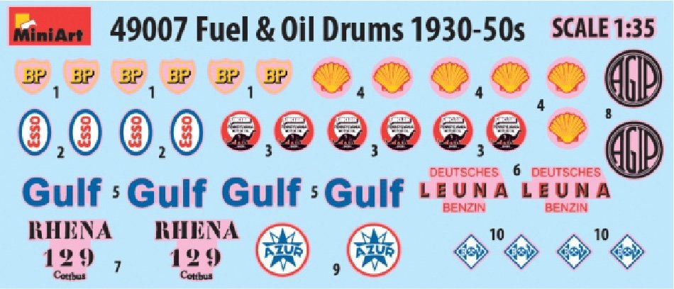 MiniArt 49007 FUEL &amp;amp; OIL DRUMS 1930-50s 1/48 – zdjęcie 2