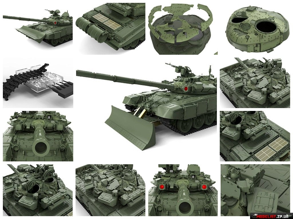 Meng Model TS-014 T-90 w/TBS-86 Tank Dozer 1/35 – image 2
