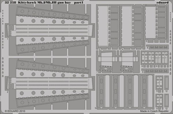 Eduard 32258 Kittyhawk Mk.I/Mk.III gun bay HASEGAWA 1/32 – immagine 3