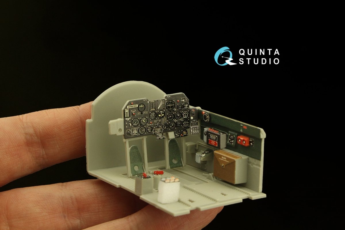 Quinta Studio QD32148 P-47D Thunderbolt Bubbletop Early 3D-Printed &amp;amp; coloured Interior on decal paper (Trumpeter) 1/32 – imagen 7
