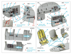 Intérieur imprimé en 3D et coloré sur papier décalcomanie pour Boeing B-17F (Quinta Studio QD48542, HK models, Eduard) à l&amp;#39;échelle 1/48 – image 3