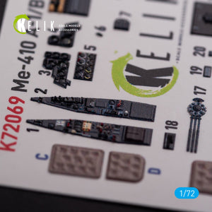 KELIK K72069 Messerschmitt Me410A-1 interior 3D decals for Airfix kit 1/72 – imagen 8