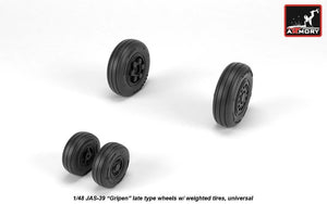 Armory Models AW48504 JAS-39 Gripen wheels w/ weighted tires, late 1/48 – imagen 4