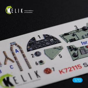 Décalcomanies 3D intérieures KELIK K72115 Sea Hurricane Mk I pour maquette Arma Hobby au 1/72  – image 3