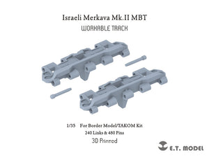 ET Model P35-402 Maquette de char de combat principal israélien Merkava Mk.II, chenilles fonctionnelles pour maquette Border Model/TAKOM au 1/35