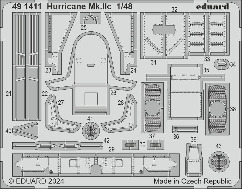 Eduard 491411 Hurricane Mk. IIc HOBBY BOSS 1/48 – immagine 2