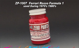 Zero Paints ZP-1007-70 Ferrari - Rosso Formula 1 - 1970-1980 60ml