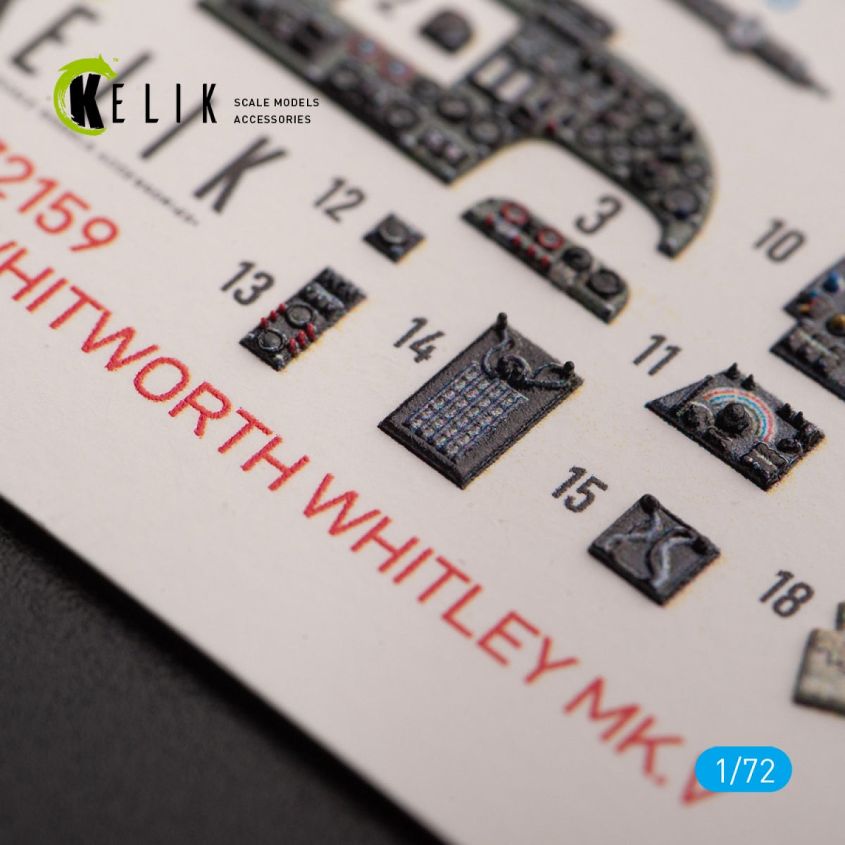 KELIK K72159 ARMSTRONG WHITWORTH WHITLEY MK.V - interior 3D decals for Airfix kit 1/72 – Bild 3