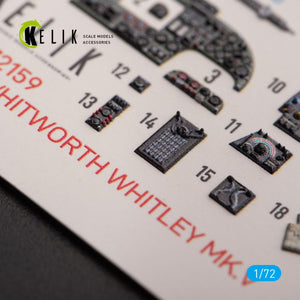 KELIK K72159 ARMSTRONG WHITWORTH WHITLEY MK.V - interior 3D decals for Airfix kit 1/72 – Bild 3