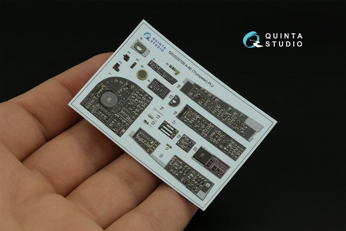 Quinta Studio QDS-32106 A-6E Intruder 3D-Printed &amp;amp; coloured Interior on decal paper (Trumpeter) (Small version) 1/32 – immagine 6