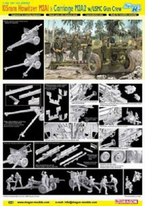 Dragon 6531 105mm Howitzer M2A1/Carriage M2A2 w/USMC Gun Crew 1/35 – imagen 2