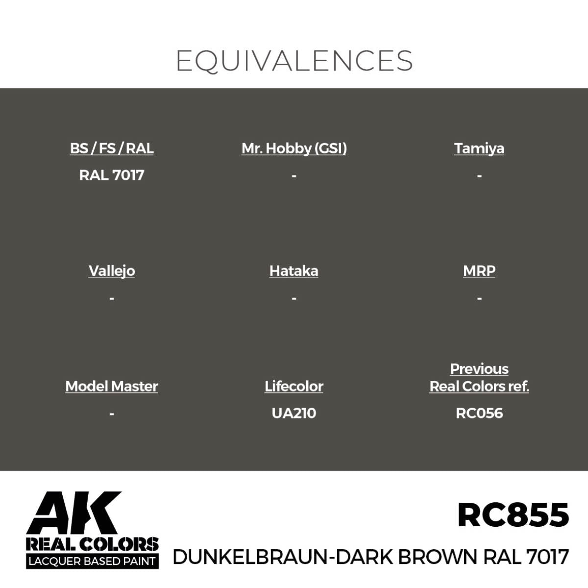 AK Interactive RC855 Dunkelbraun-Dark Brown RAL 7017 17 ml – Bild 3