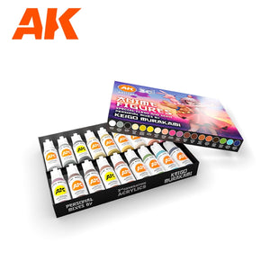 AK Interactive AK11765 SIGNATURE SET – KEIGO MURAKAMI PERSONAL MIXES – ANIME FIGURES PAINT SET 18x17 ml – zdjęcie 2