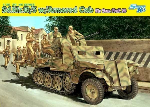 Dragon 6677 Sd.Kfz.10/5 w/Armor Cab fur 2cm FlaK 38 1/35