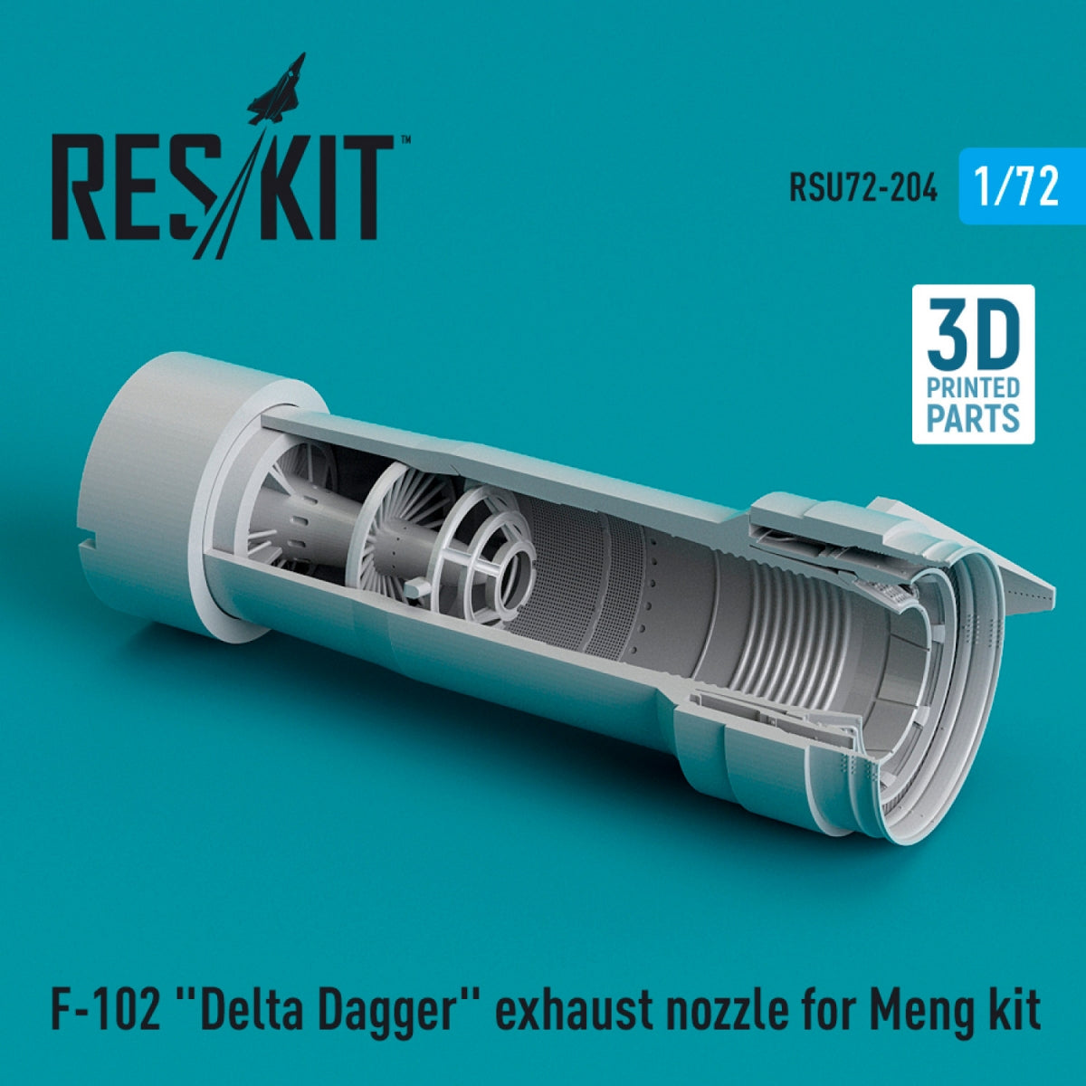RESKIT RSU72-0204 F-102 &amp;quot;DELTA DAGGER&amp;quot; EXHAUST NOZZLE FOR MENG KIT (3D PRINTED) 1/72 – zdjęcie 2