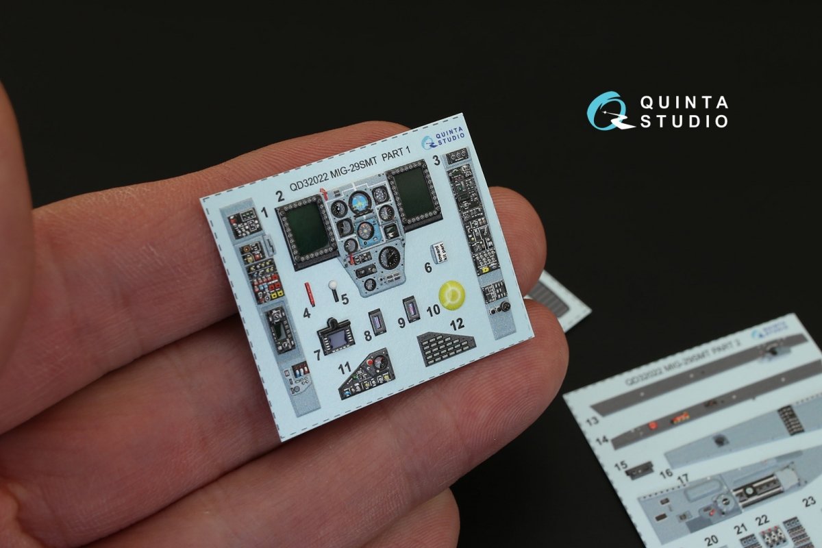 Quinta Studio QD32022 MiG-29SMT 3D-Printed &amp;amp; coloured Interior on decal paper (for Trumpeter kit) 1/32 – Bild 7