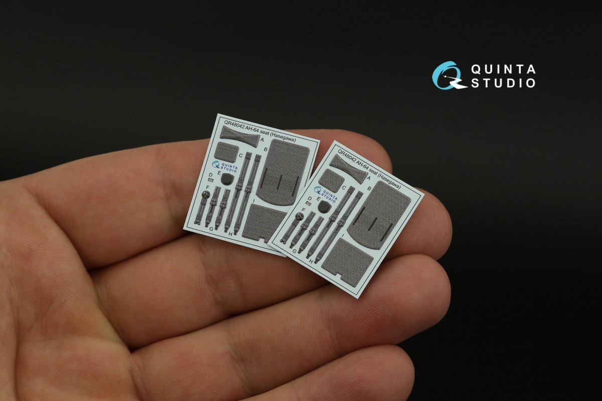 Quinta Studio QD48375 AH-64E 3D-Printed &amp;amp; coloured Interior on decal paper (Hasegawa) 1/48 – Bild 6