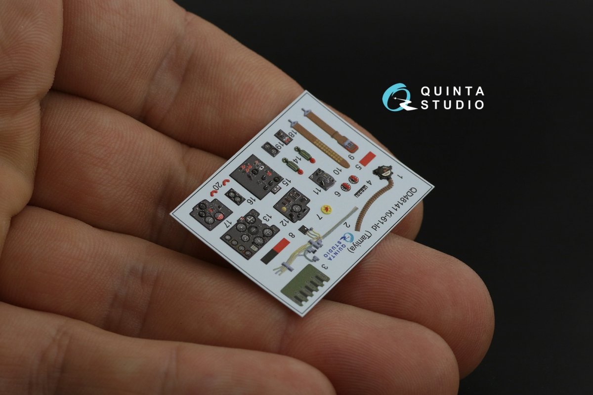 Quinta Studio QD48141 Ki-61-Id 3D-Printed &amp;amp; coloured Interior on decal paper (Tamiya) 1/48 – zdjęcie 7