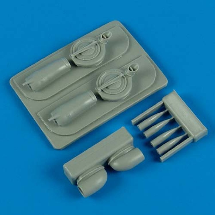 Quickboost QB48467 P-38F Lightning air intakes &amp;amp; B-33 supercharger Academy / Eduard 1/48