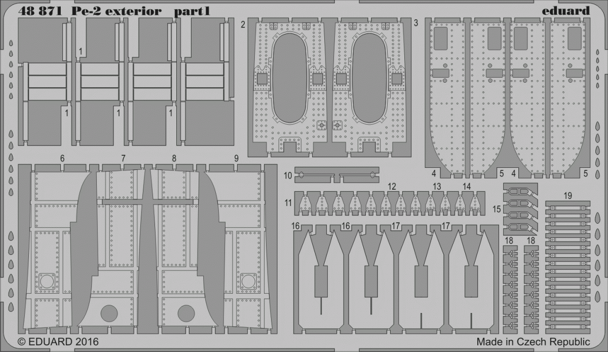 Eduard 48871 Pe-2 exterior 1/48 ZVEZDA