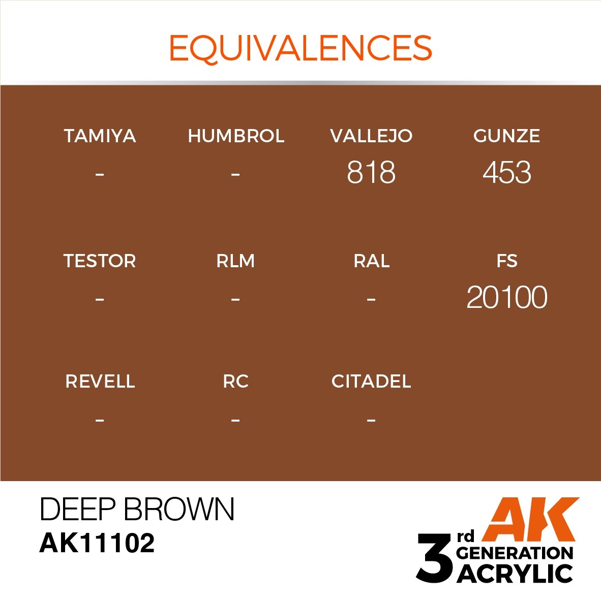 AK Interactive AK11102 DEEP BROWN – INTENSE 17ml – image 3
