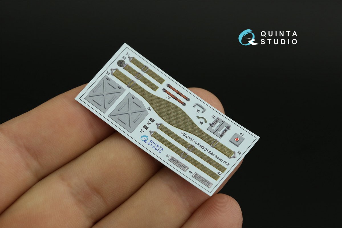 Quinta Studio QD32154 IL-2M3 3D-Printed &amp;amp; coloured Interior on decal paper (Hobby Boss) 1/32 – immagine 4