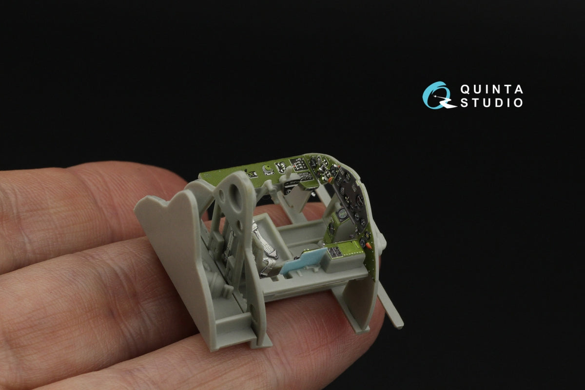 Quinta Studio QD48627 FM-2 Wildcat 3D-Printed &amp; coloured Interior on decal paper (Hobby Boss) 1/48
