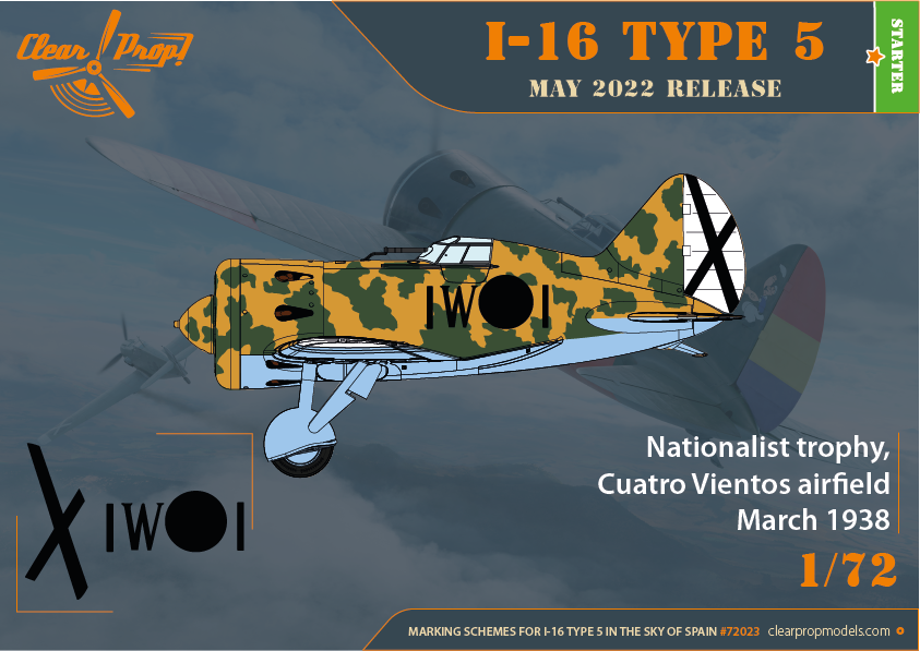 Clear Prop! CP72023 I-16 Type 5 In the sky of Spain STARTER KIT 1/72 – Bild 4