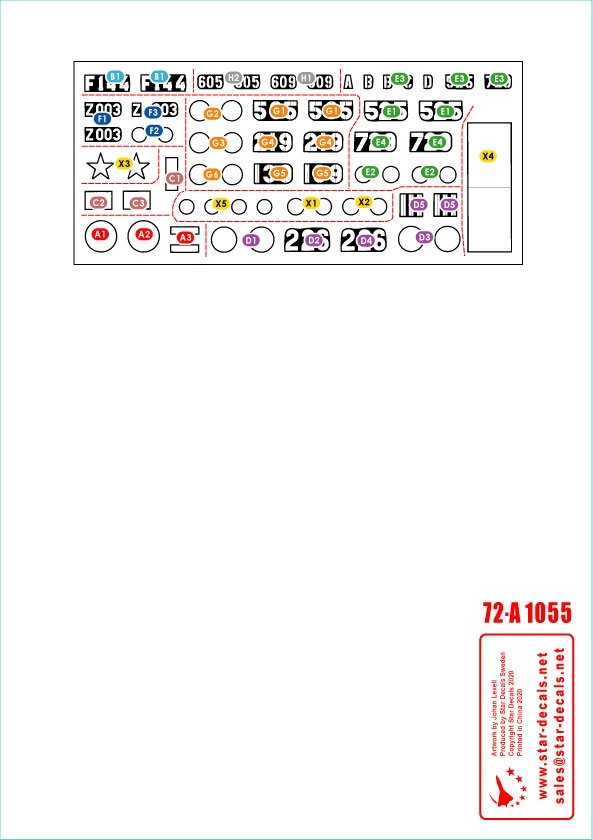 Star Decals 72-A1055 Vietnam n° 5. Marquages ​​pour chars et véhicules blindés nord-vietnamiens (NVA). Échelle 1/72. – image 2