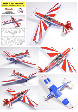 Omask 34039 Z-226 Trener OK-KMR masks for wings (Eduard 11143) 1/48 – Bild 2