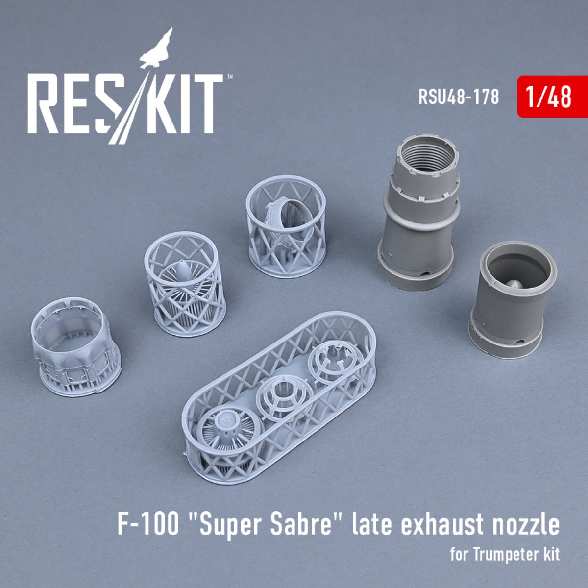 RESKIT RSU48-0178 F-100 &amp;quot;Super Sabre&amp;quot; late exhaust nozzle for Trumpeter kit 1/48 – immagine 2