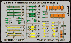 Eduard 73004 Seatbelts USAF &amp;amp; USN WWII 1/72