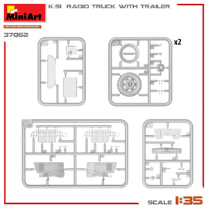 Miniart 37062 K-51 RADIO TRUCK WITH TRAILER 1/35 – immagine 10