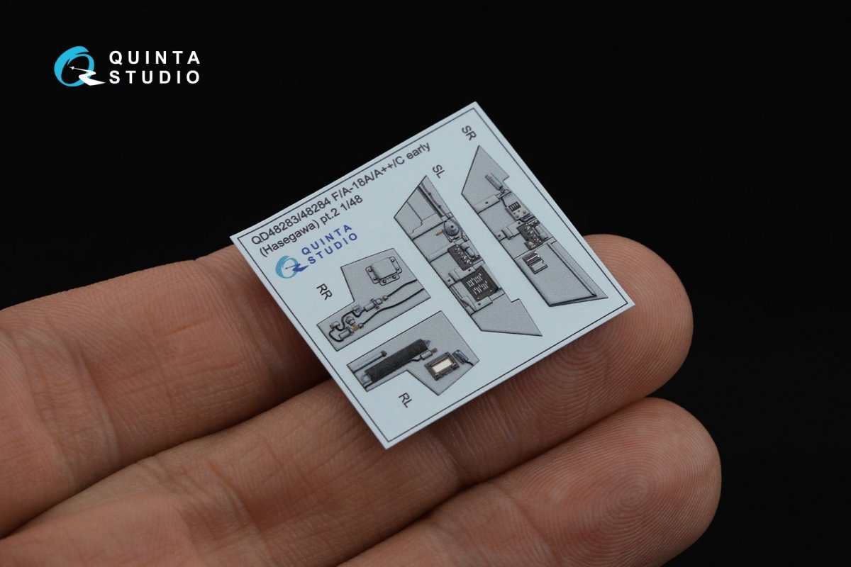 Quinta Studio QD48284 F/A-18A++ 3D-Printed &amp;amp; coloured Interior on decal paper (Hasegawa) 1/48 – zdjęcie 4