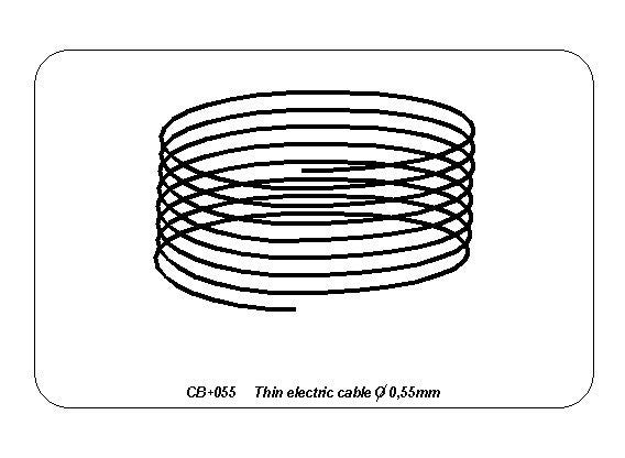 Aber CB-055 Thin electric wire / Cienki przewód elektryczny 0.55 mm x 5 m