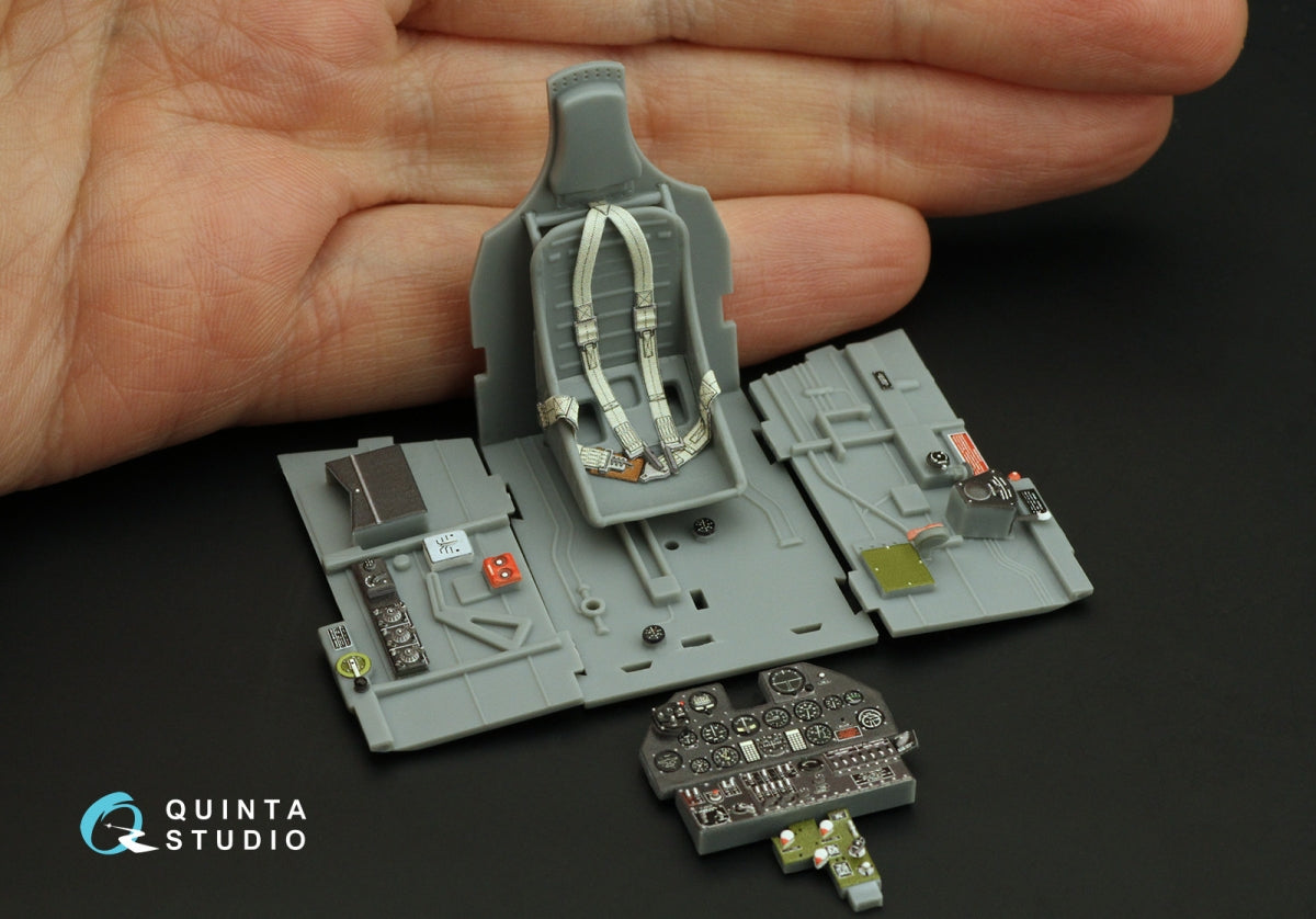 Quinta Studio QD32208 P-40F WarHawk 3D-Printed coloured Interior on decal paper (Trumpeter) 1/32 – immagine 10