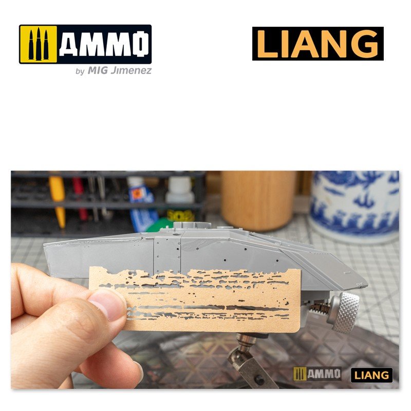 Liang 0009 Chipping Effects Airbrush Stencils – Bild 7
