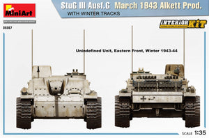 Mini Art 35367 StuG III Ausf. G March 1943 Alkett Prod. WITH WINTER TRACKS. INTERIOR KIT 1/35 – immagine 6