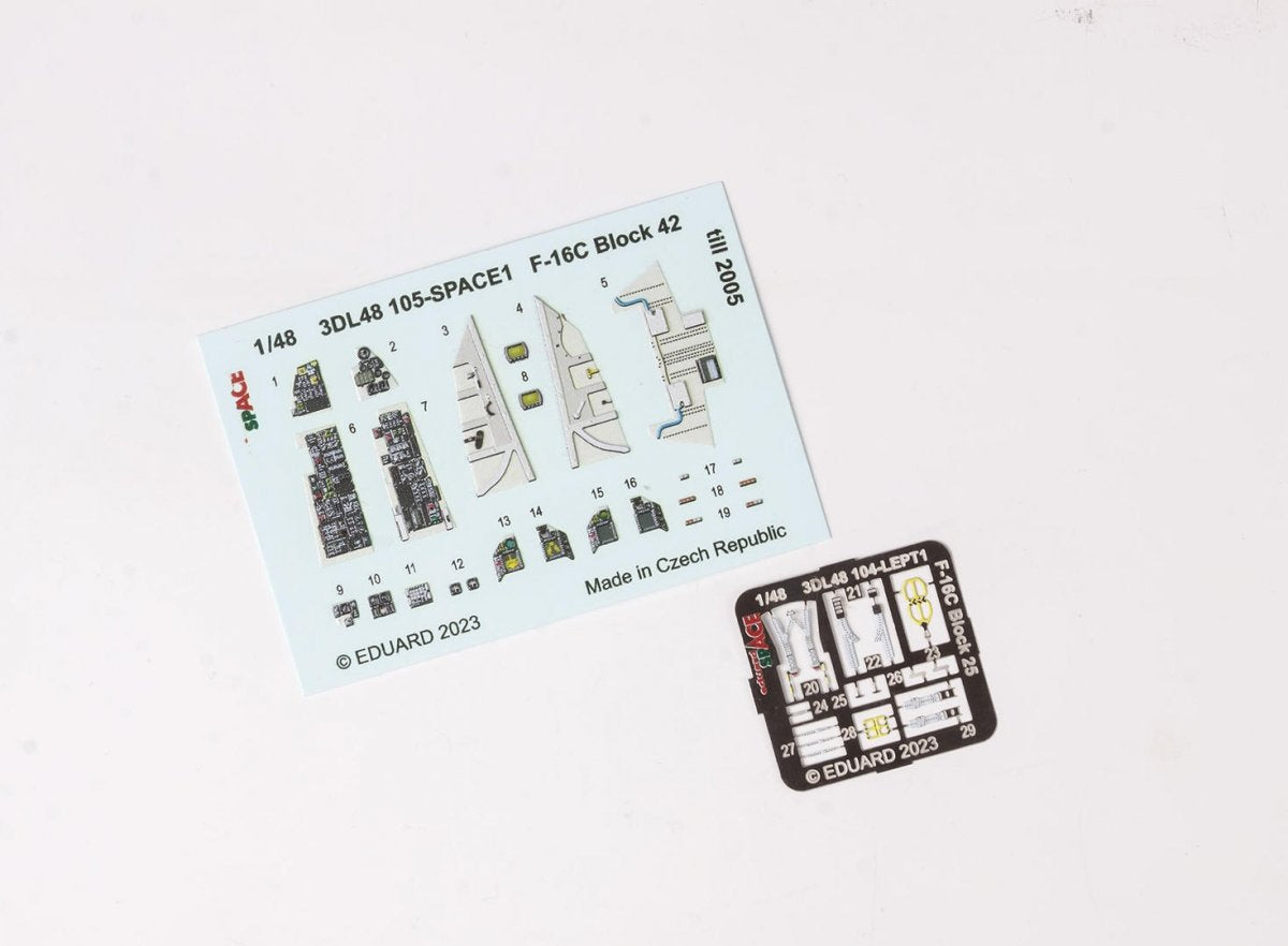 Maquette Eduard 3DL48105 F-16C Block 42 (jusqu&amp;#39;en 2005) SPACE KINETIC au 1/48