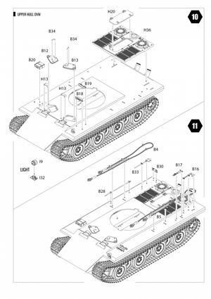 Modelcollect UA35010 WWII German E60 ausf.D 12.8cm tank with side armor late type 1/35 – Bild 8