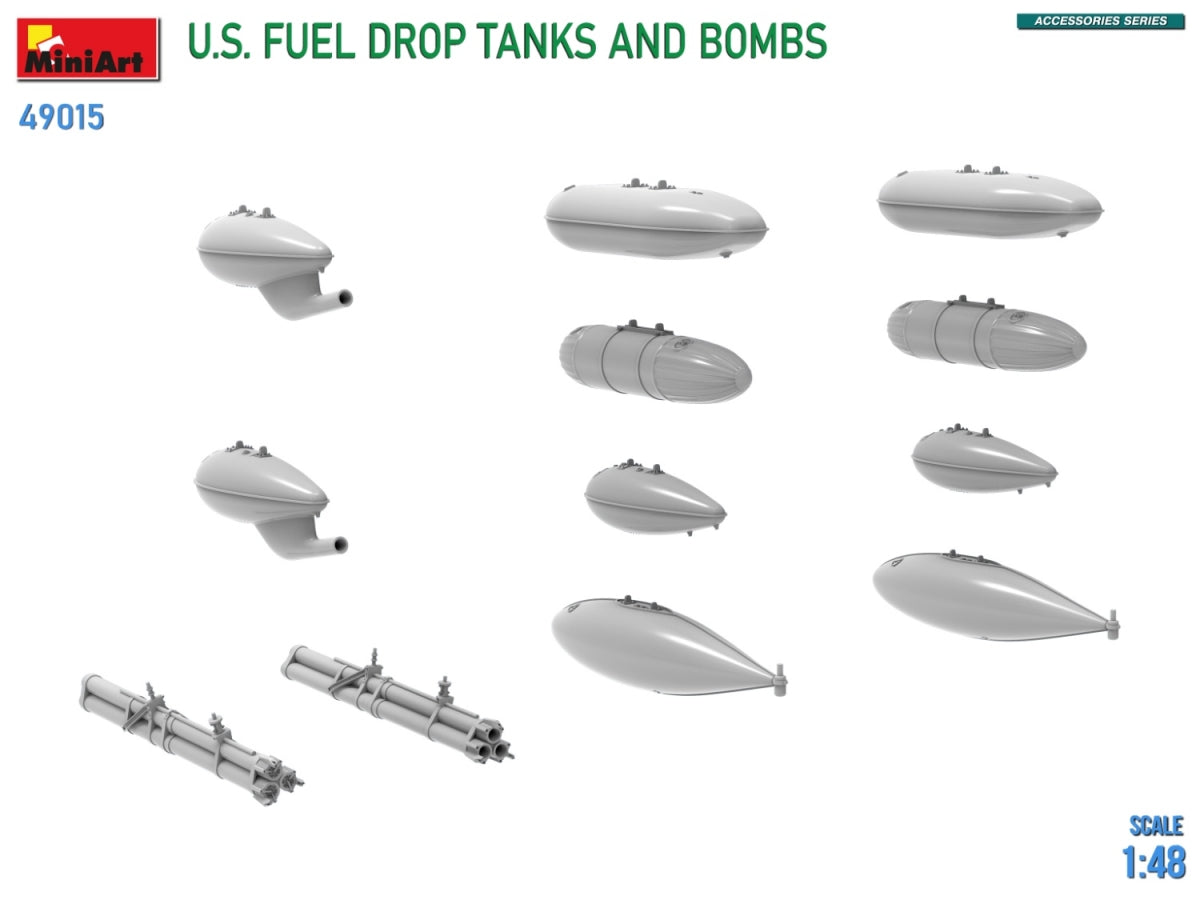 MiniArt 49015 US FUEL DROP TANKS AND BOMBS 1/48 – image 6